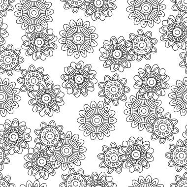 sorunsuz tileable doodle vektör arka plan