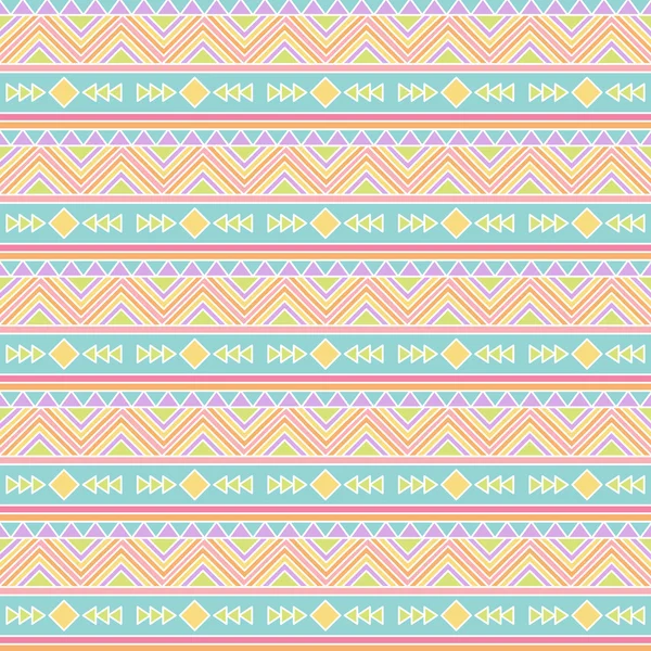 Seamless Tileable Vector Background in Pastel Tribal Style — Stock Vector