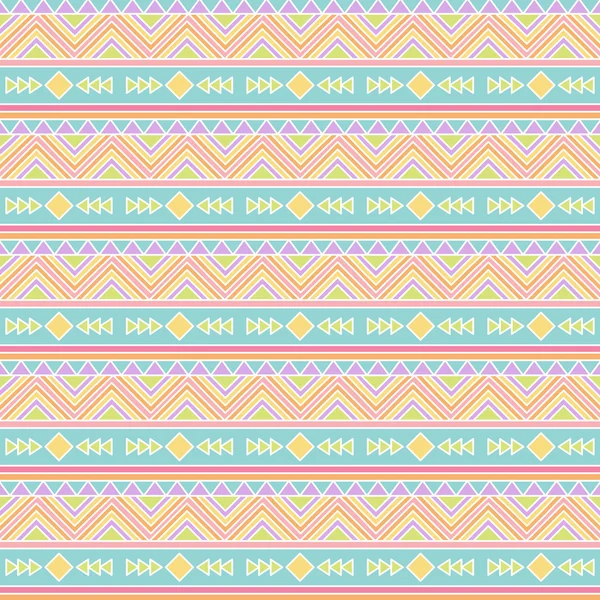 Fondo de vectores sin costura inclinable en estilo tribal pastel — Vector de stock