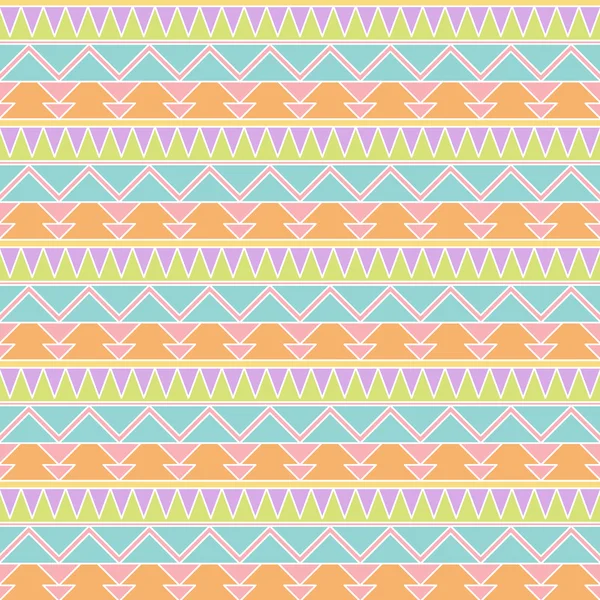 Seamless Tileable Vector Background in Pastel Tribal Style — Stock Vector