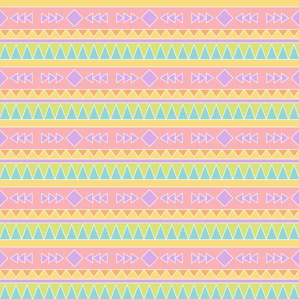 Seamless Tileable Vector Background in Pastel Tribal Style — Stock Vector