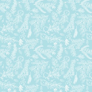 Sorunsuz Tileable Vintage çiçek arka plan deseni - vektör çizim