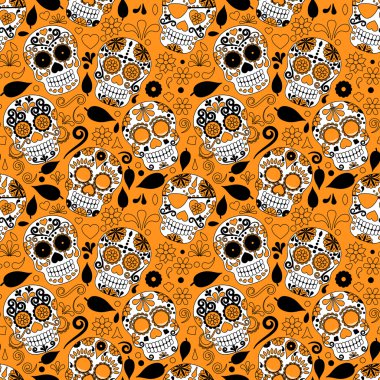 Gün ölü şeker kafatası sorunsuz vektör arka plan