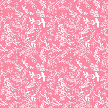 Vektör sorunsuz Tileable Paskalya arka plan deseni çiçekli