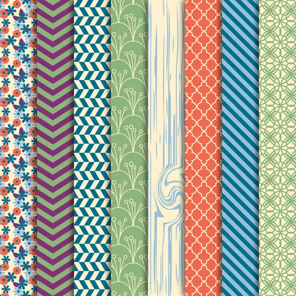 Vector Collection of Bright and Colorful Backgrounds or Digital Papers in Masculine Colors Royalty Free Stock Illustrations