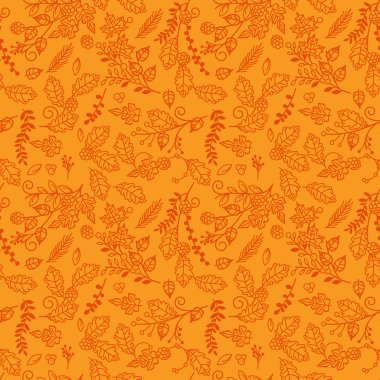 Sonbahar, sonbahar veya Şükran vektör çiçek deseni - kesintisiz ve Tileable