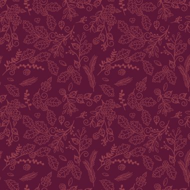 Sonbahar, sonbahar veya Şükran vektör çiçek deseni - kesintisiz ve Tileable