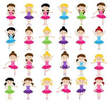 Bale temalı vektör toplama farklı kızlarla