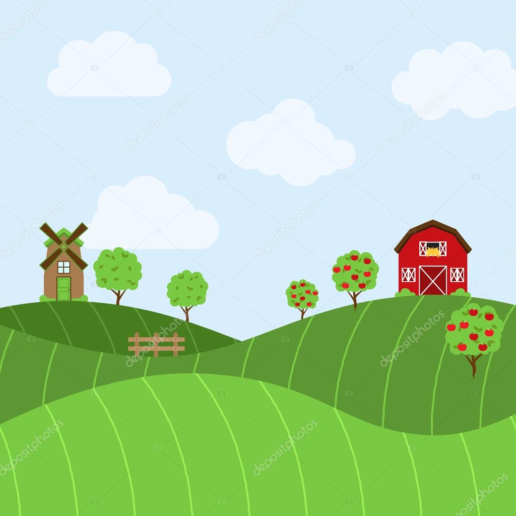 Vector Farm Themed Background