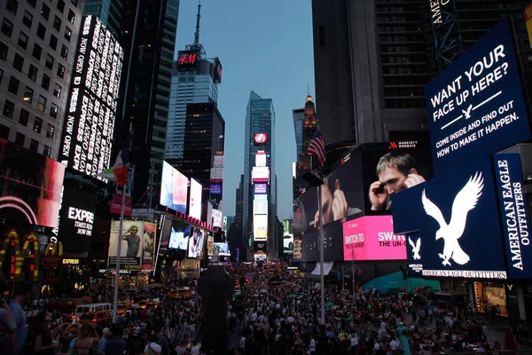 Times square, at night, NYC. — Stock Photo, Image