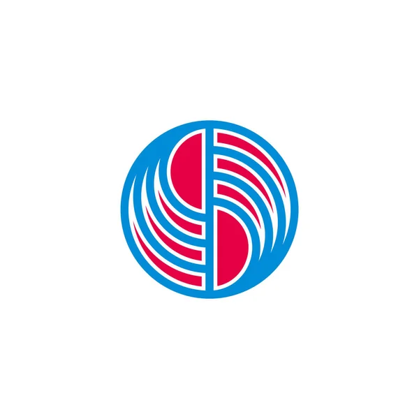Cercle Rayures Motion Design Géométrique Design Logo Vecteur — Image vectorielle