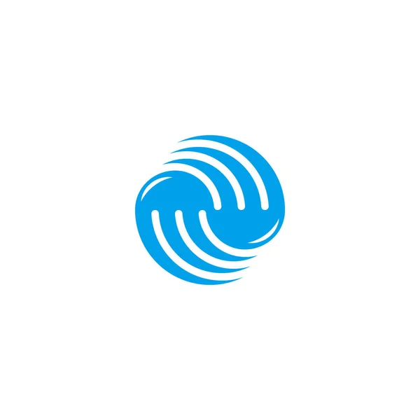 Strisce Rotazione Movimento Dell Acqua Cerchio Geometrico Logo Vettore — Vettoriale Stock