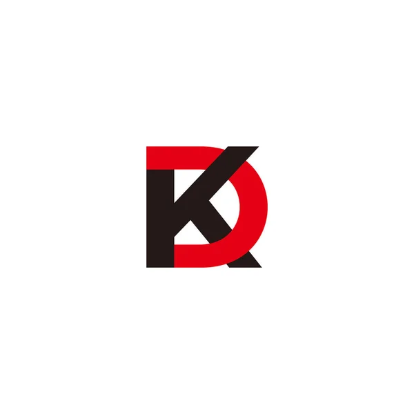 Lettre Lié Chevauchement Coloré Simple Logo Vecteur — Image vectorielle
