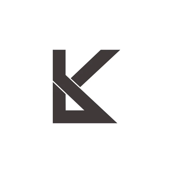 抽象字母Bk简单的几何线条标识向量 — 图库矢量图片