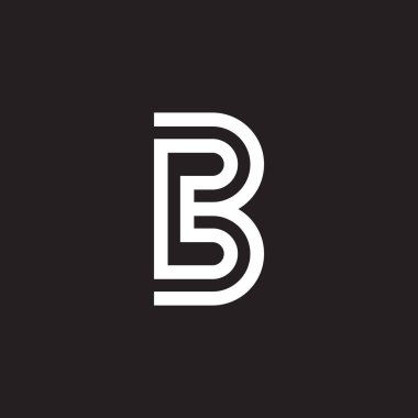 eb harfi soyut geometrik logo vektörü