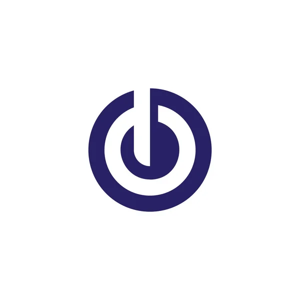 Lettre Cercle Espace Négatif Géométrique Logo Vecteur — Image vectorielle