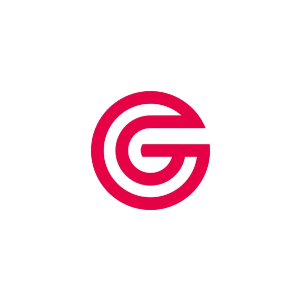 Litera Paski Okrąg Proste Geometryczne Logo Wektor — Wektor stockowy