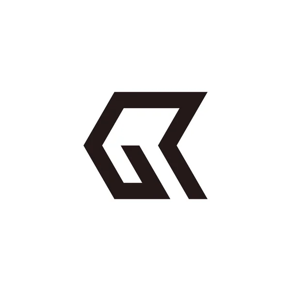 Літера Простий Вектор Логотипу Геометричної Лінії — стоковий вектор