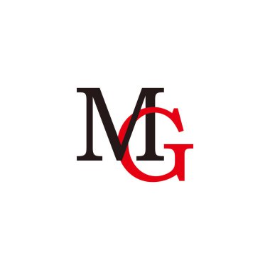mg harfi bağlı renkli logo vektörü
