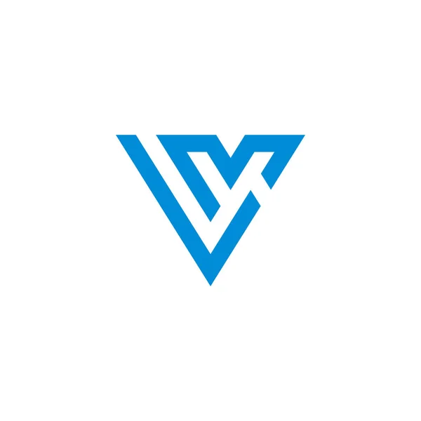Letra Simple Triángulo Geométrico Línea Logo Vector — Vector de stock