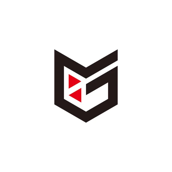 Abstrakter Buchstabe Einfach Geometrisches Dreieck Mosaik Pfeile Logo Vektor — Stockvektor