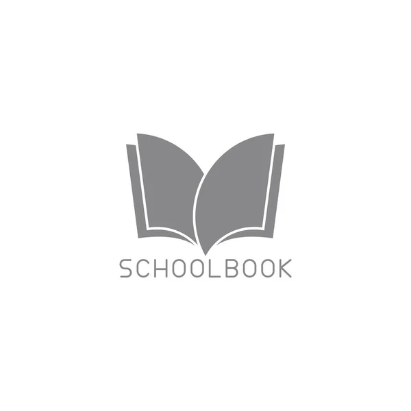 Escuela Libro Simple Geométrico Plano Educación Símbolo Vector — Archivo Imágenes Vectoriales
