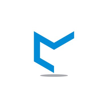 harfin vektörü cm basit geometrik çizgi düz logo