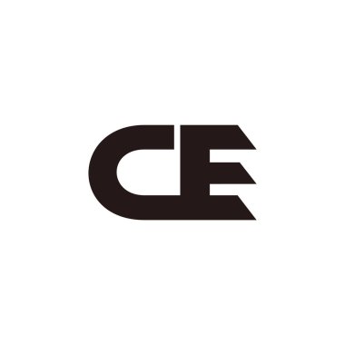 Soyut harf ce geometrik logo vektörünün vektörü