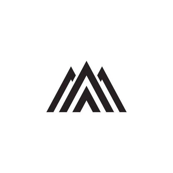 Lettre Triangle Bandes Montagne Géométrique Logo Vecteur — Image vectorielle