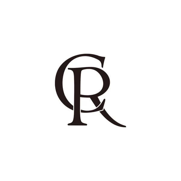 Letter Simple Linked Overlap Flat Design Logo Vector — Stock Vector