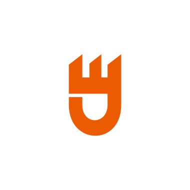 soyut harf wj basit bağlantı geometrik çizgi logo vektörü