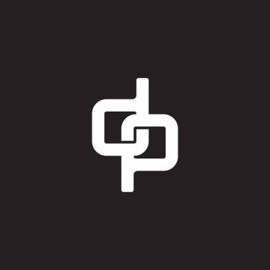 dp harfi bağlı zincir örtüşen dizayn vektörü