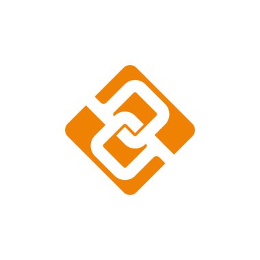 qb harfi soyut negatif uzay geometrik örtüşen kare logo vektörü