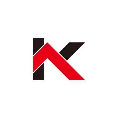 soyut harf k okları sembol logo vektörü yukarı