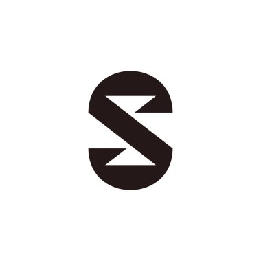 harf basit geometrik çapraz tasarım logo vektörü