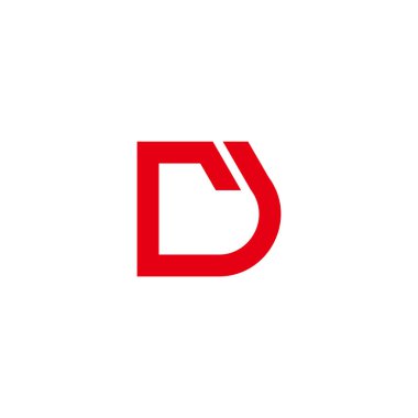 soyut harf rd basit geometrik bağlantı vektörü