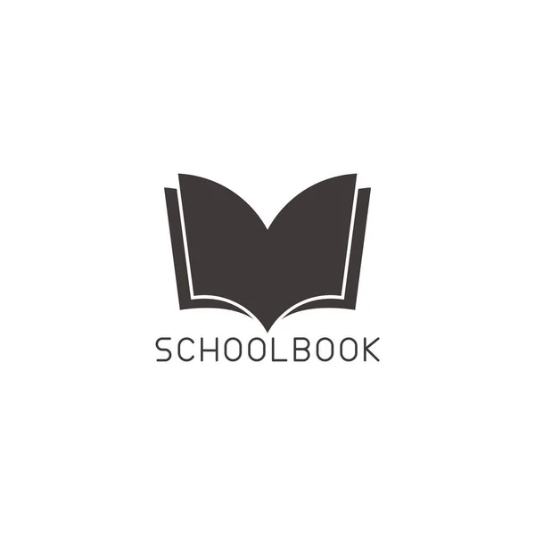 Boek Silhouet Onderwijs Symbool Vector Geometrisch Ontwerp — Stockvector