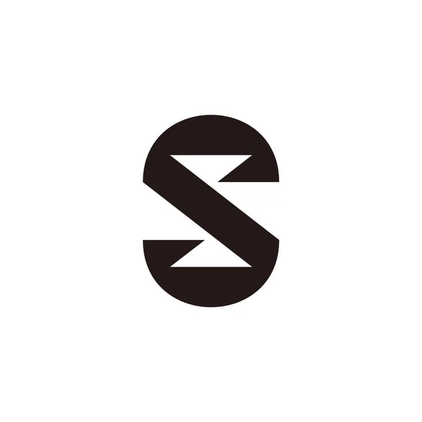 Letra Simple Diseño Geométrico Cruz Logo Vector — Vector de stock
