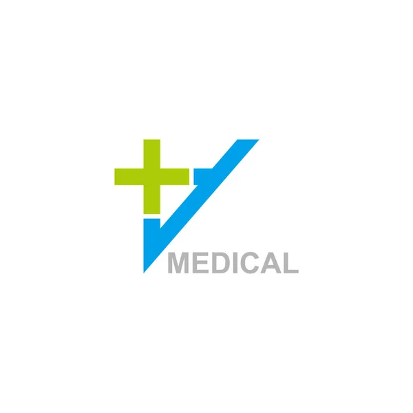 Abstrato Letra Logotipo Médico Vetor —  Vetores de Stock