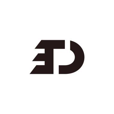 soyut harf rd basit hareket geometrik logo vektörü