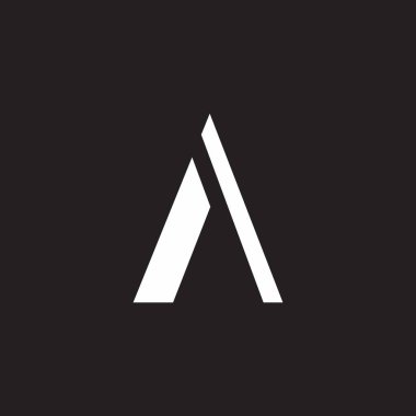 Basit bir üçgen basit bir logo vektörü harfi