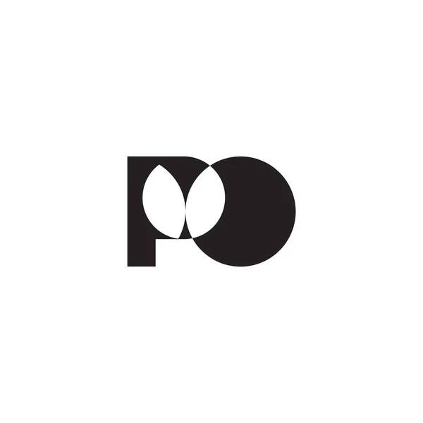 Lettre Simple Abstrait Lié Géométrique Logo Vecteur — Image vectorielle