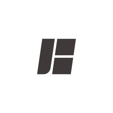 harf b basit geometrik düz kare logo vektörü