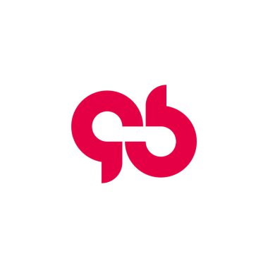 harf cb basit döngü eğrileri çizgi logo vektörü