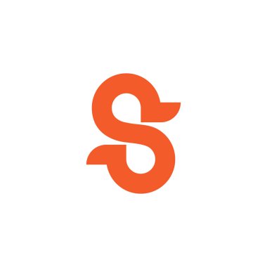 Harf soyut hareket döngüsü çizgi tasarım logo vektörü