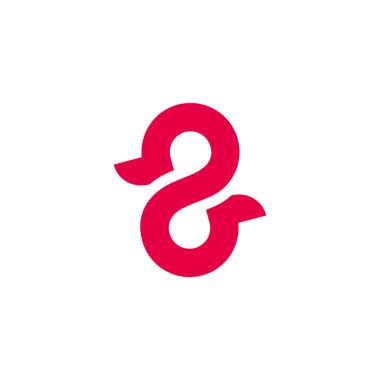 soyut numara 82 basit eğriler üst üste çizgi logo vektörü