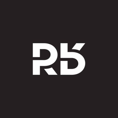 soyut harf rb basit geometrik basit düz sembol logo vektörü