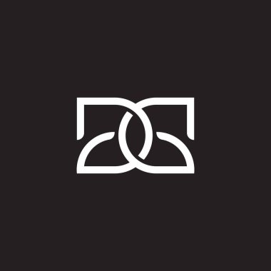 harf dg bağlantılı üst üste logo vektörü