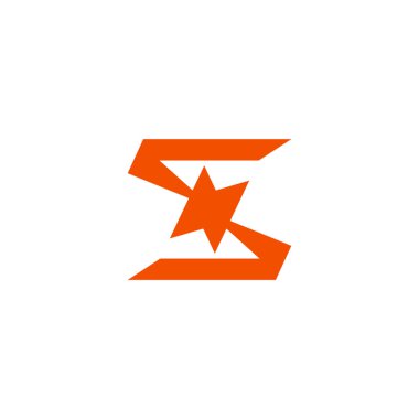 Harf soyut patlama geometrik basit logo vektörü