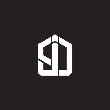 harf cjd basit geometrik logo vektörü